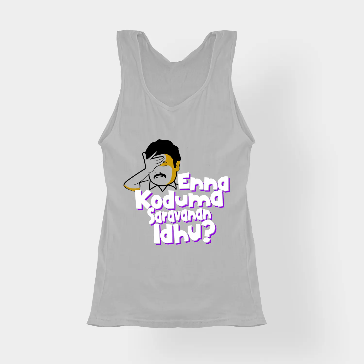 Enna Koduma Saravanan Idhu Women's Tank Top in Grey Melange Color