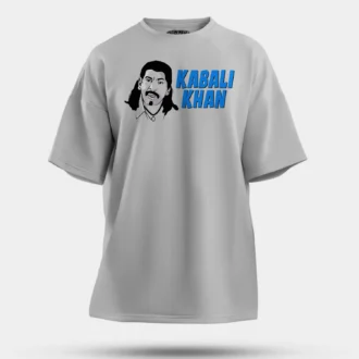 Kabali Khan Men/Unisex Oversized T-Shirt in Grey Melange Color