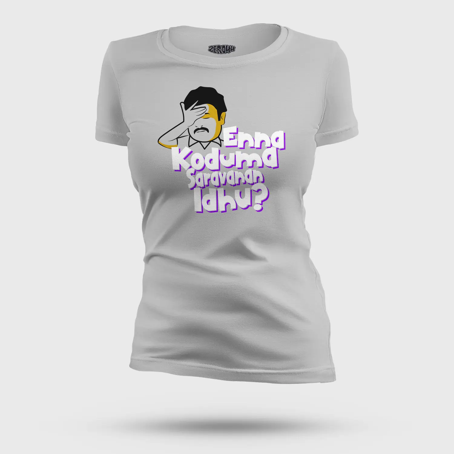 Enna Koduma Saravanan Idhu Women's T-Shirt in Grey Melange Color