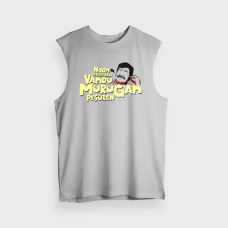 Naan Vattacheyalalar Vandu Murugan Pesuren Men/Unisex Tank Top in Grey Melange Color