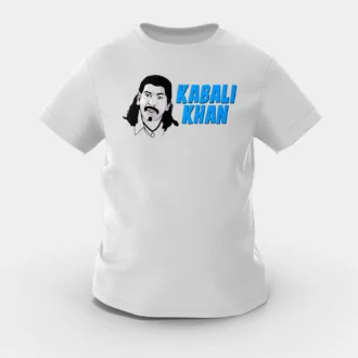 Kabali Khan Girls Round Neck T-Shirt in Grey Melange Color