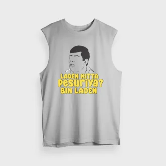 Laden Kitta Pesuriya, Bin Laden Men/Unisex Tank Top in Grey Melange Color