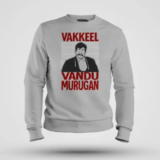 Vakeel Vandu Murugan Men/Unisex Sweatshirt in Grey Melange Color