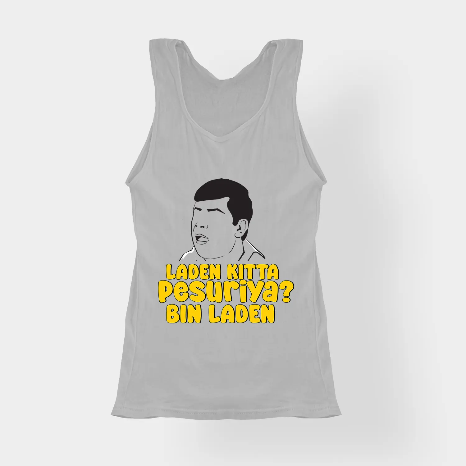 Laden Kitta Pesuriya, Bin Laden Women's Tank Top in Grey Melange Color