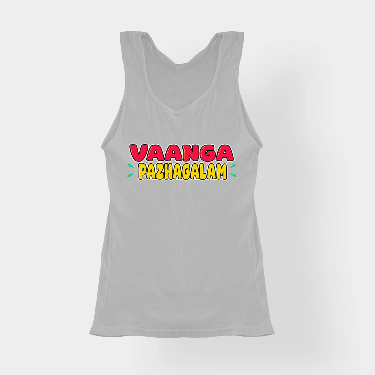 Vaanga Pazhagalam Women's Tank Top in Grey Melange Color