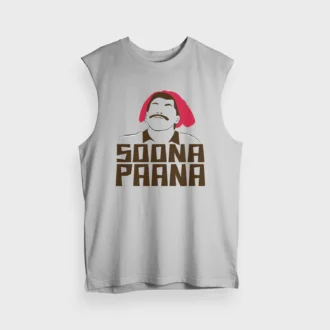 Soona Paana Men/Unisex Tank Top in Grey Melange Color