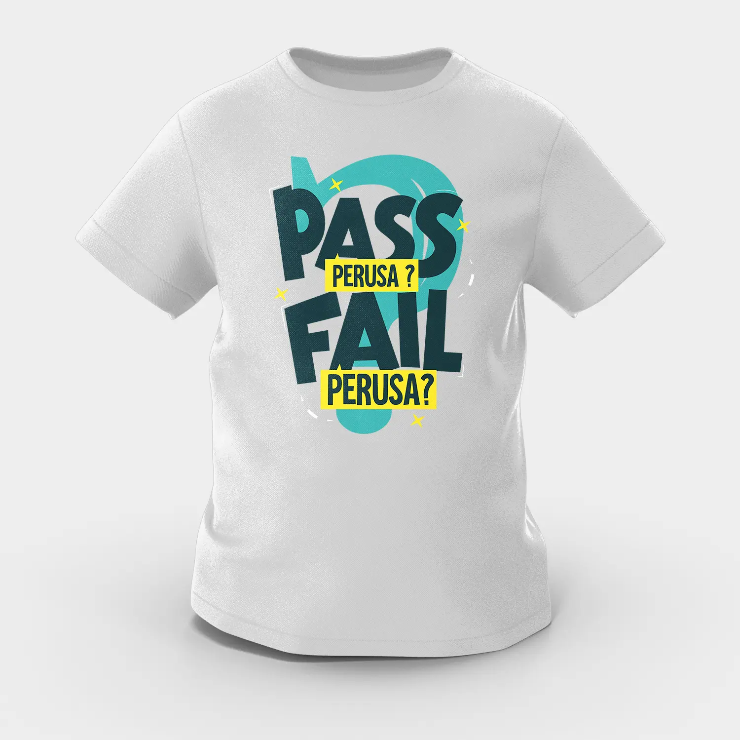 Pass Perusa Fail Perusa Girls Round Neck T-Shirt in Grey Melange Color