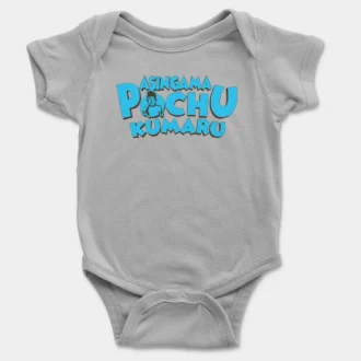 Asingama Pochu Kumaru Onesie/Romper in Grey Melange Color