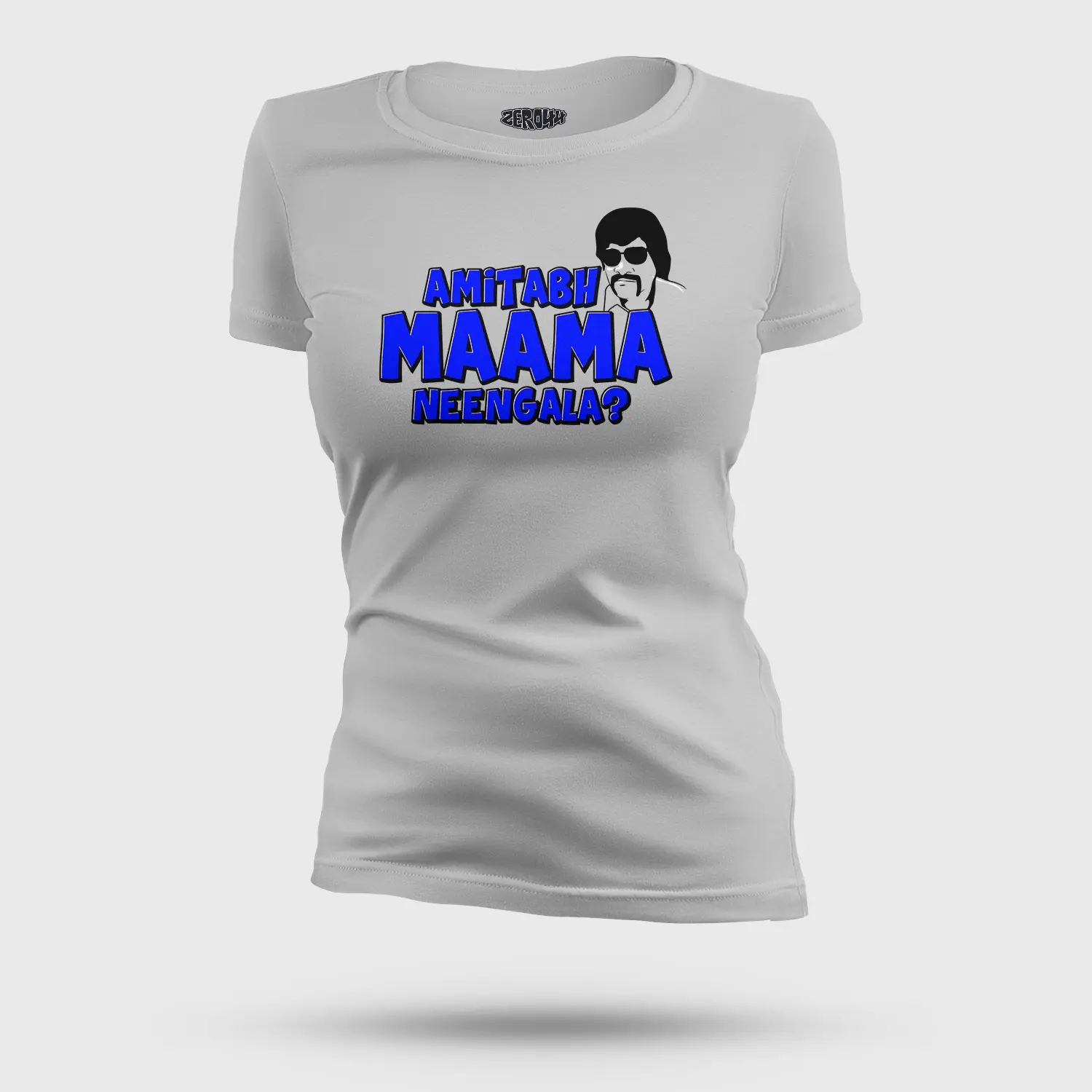 Amitabh Maama Neengala Women's T-Shirt in Grey Melange Color