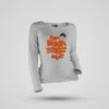 Appo Naan Nenachadula Thappu Ilaye Women's Long Sleeve T-Shirt in Grey Melange Color