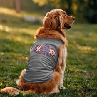 What Naansense Yuvar Talking Me Dog Tank in Grey Melange Color
