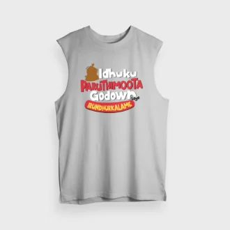 Idhuku Paruthimoota Godown Laye Irundhurkalame Men/Unisex Tank Top in Grey Melange Color