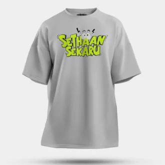 Sethaan Sekaru Men/Unisex Oversized T-Shirt in Grey Melange Color