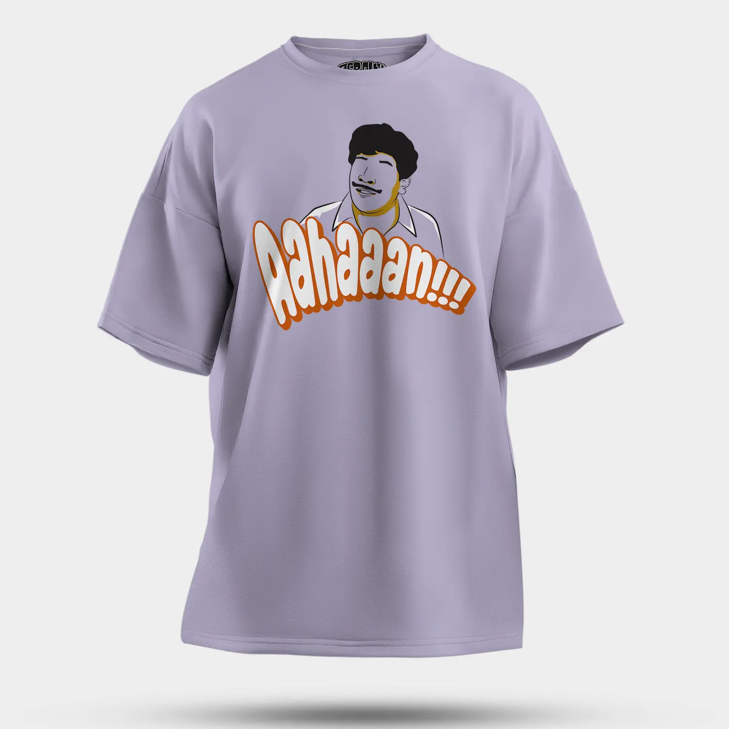 Aahaaan Men/Unisex Oversized T-Shirt in Lavender Color