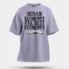 Indian Economy Is The Best Economy Men/Unisex Oversized T-Shirt in Lavender Color