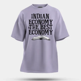 Indian Economy Is The Best Economy Men/Unisex Oversized T-Shirt in Lavender Color
