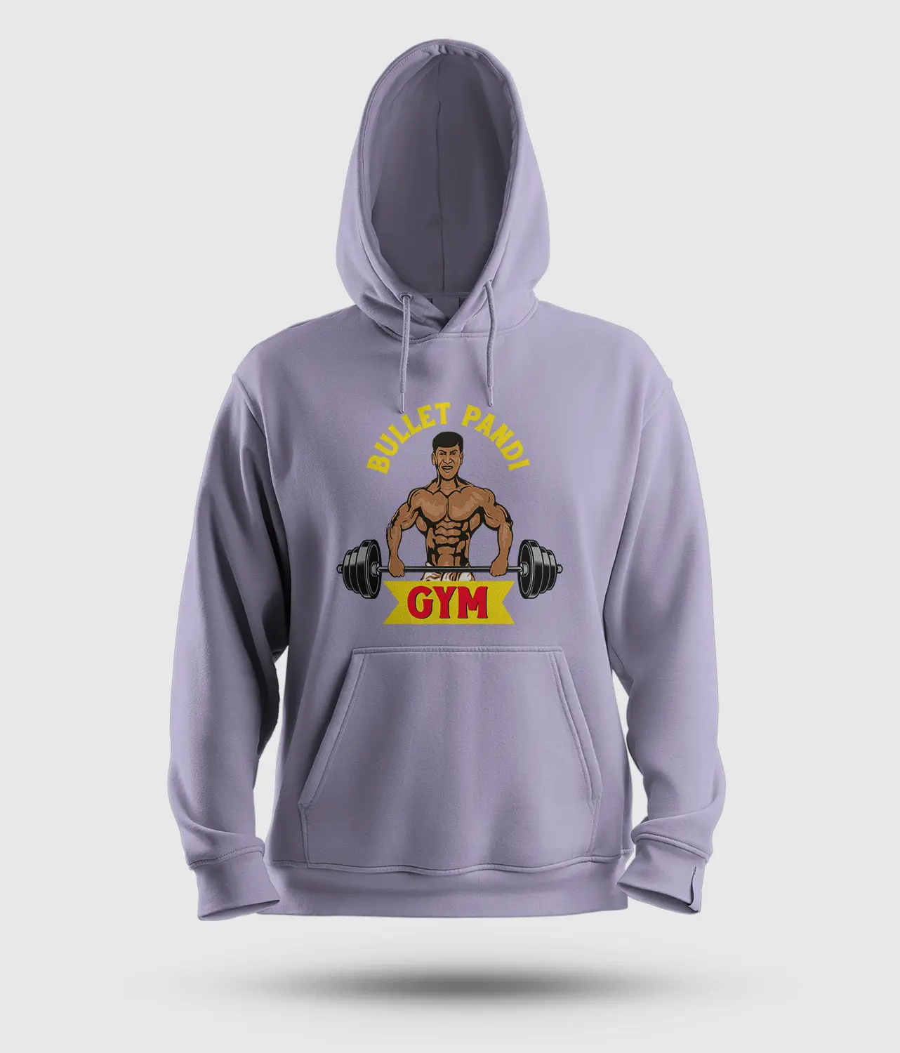 Bullet Pandi Gym Men/Unisex Hoodie in Lavender Color