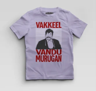 Vakeel Vandu Murugan Boys Round Neck T-Shirt in Lavender Color