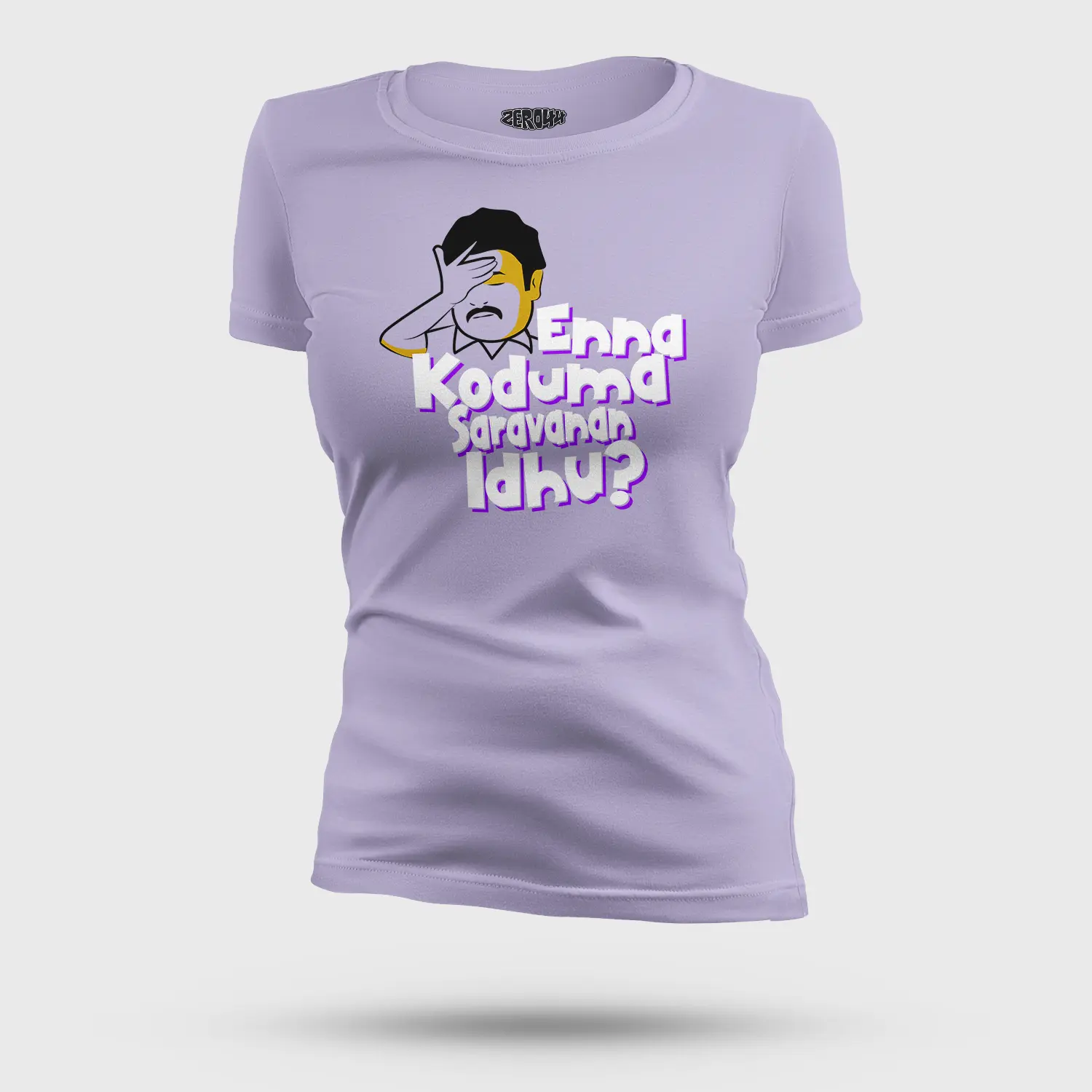 Enna Koduma Saravanan Idhu Women's T-Shirt in Lavender Color
