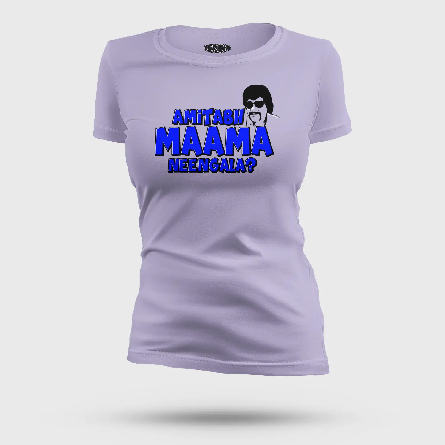 Amitabh Maama Neengala Women's T-Shirt in Lavender Color