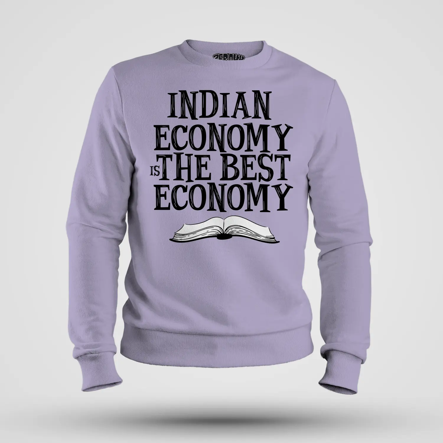 Indian Economy Is The Best Economy Men/Unisex Sweatshirt in Lavender Color