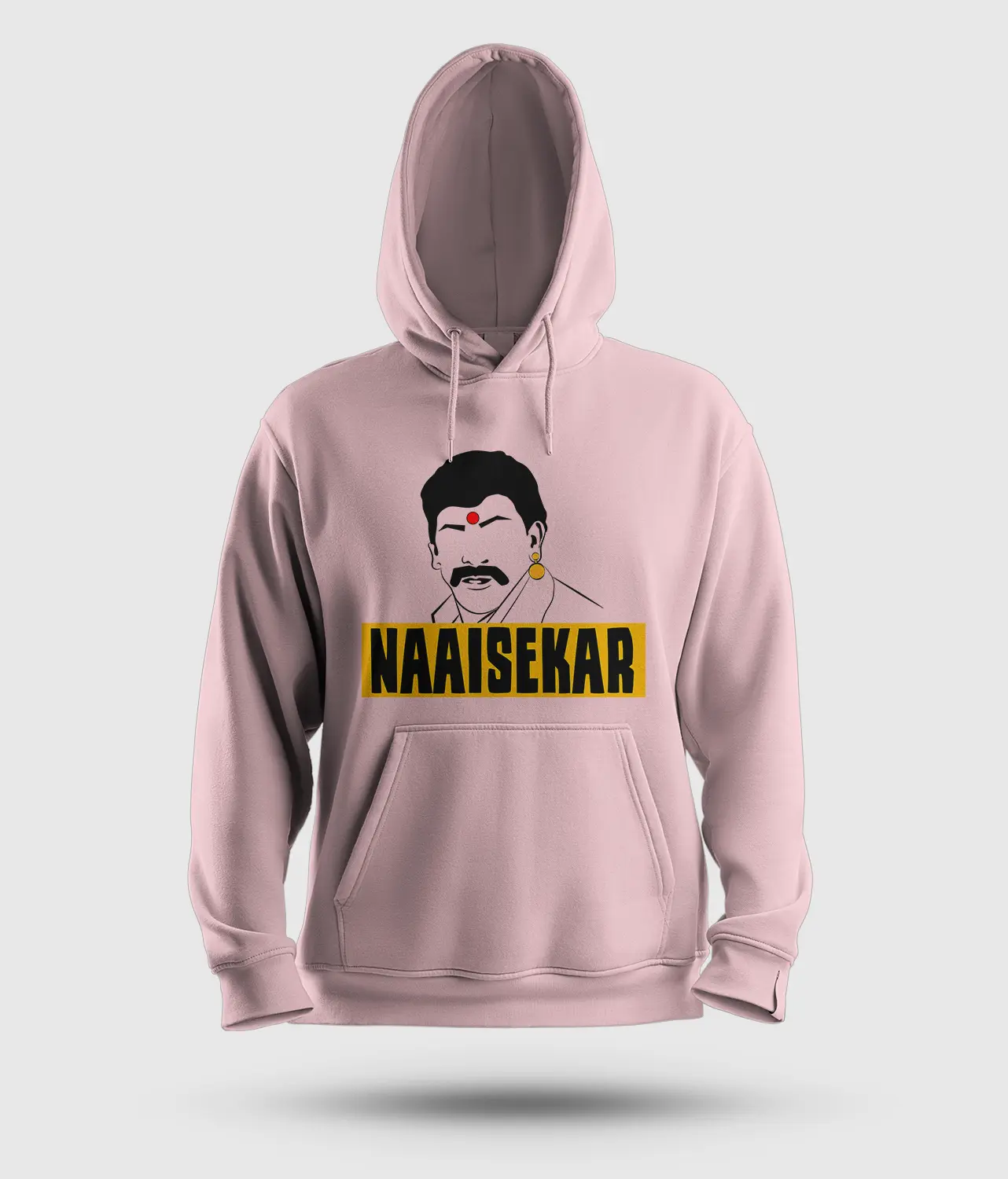 Naaisekar Men/Unisex Hoodie in Light Baby Pink Color