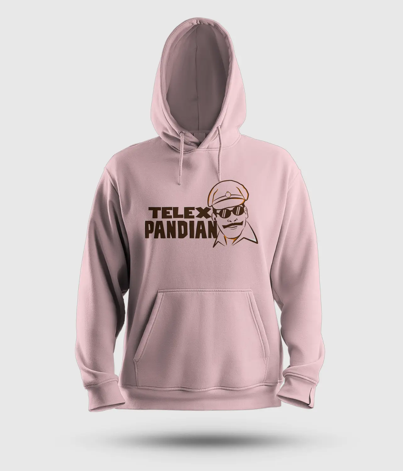 Telex Pandian Men/Unisex Hoodie in Light Baby Pink Color