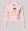 Aahaaan Women's Crop Hoodies in Light Baby Pink Color