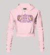What Naansense Yuvar Talking Me Women's Crop Hoodies in Light Baby Pink Color