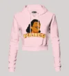 Pulikesi Women's Crop Hoodies in Light Baby Pink Color