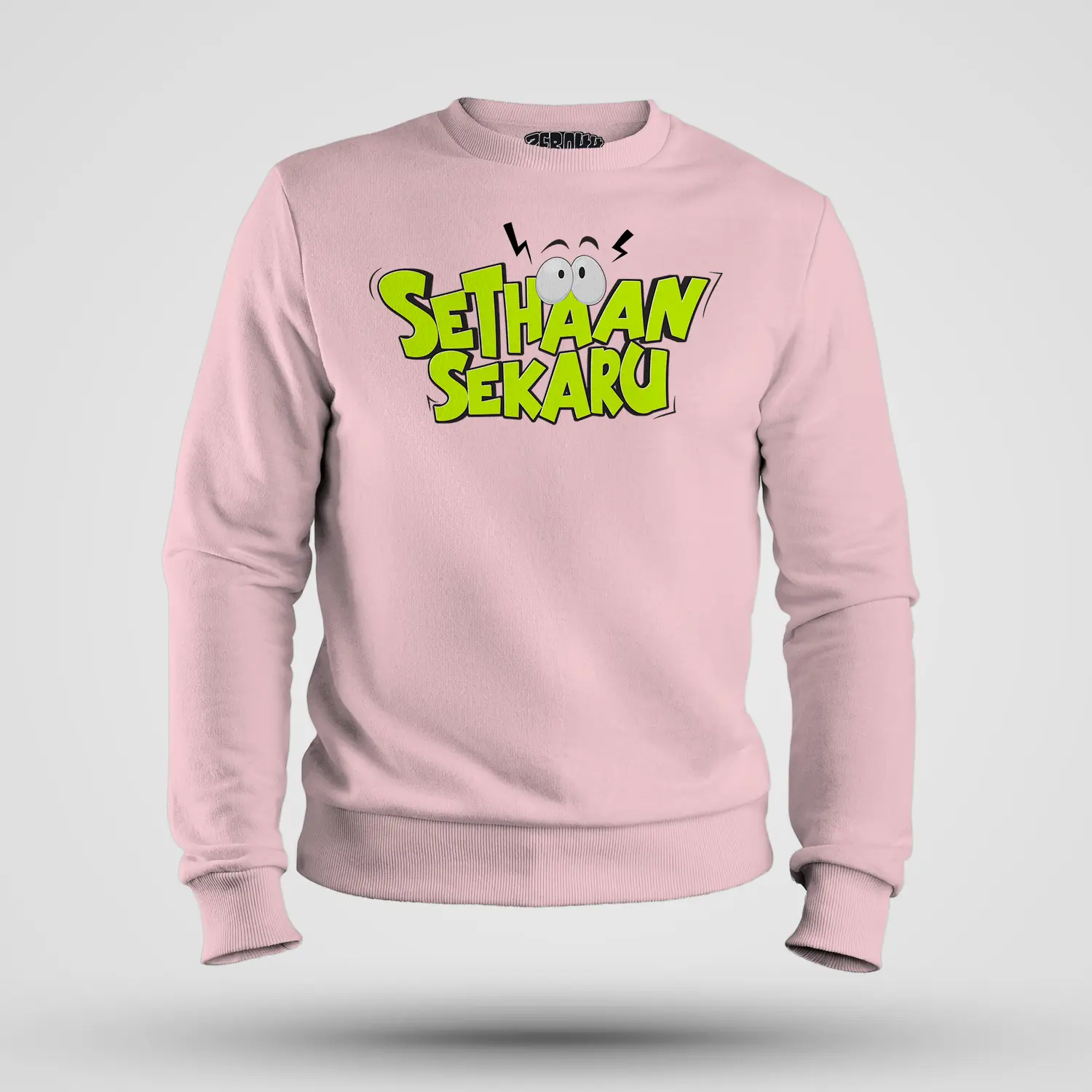 Sethaan Sekaru Men/Unisex Sweatshirt in Light Baby Pink Color