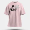You Go Man, Why Me Men/Unisex Oversized T-Shirt in Light Baby Pink Color