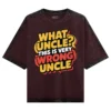 Why Uncle, This Is Very Wrong Uncle Men/Unisex Acid Wash Oversized T-Shirt in Maroon Color