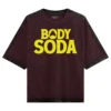 Body Soda Men/Unisex Acid Wash Oversized T-Shirt in Maroon Color