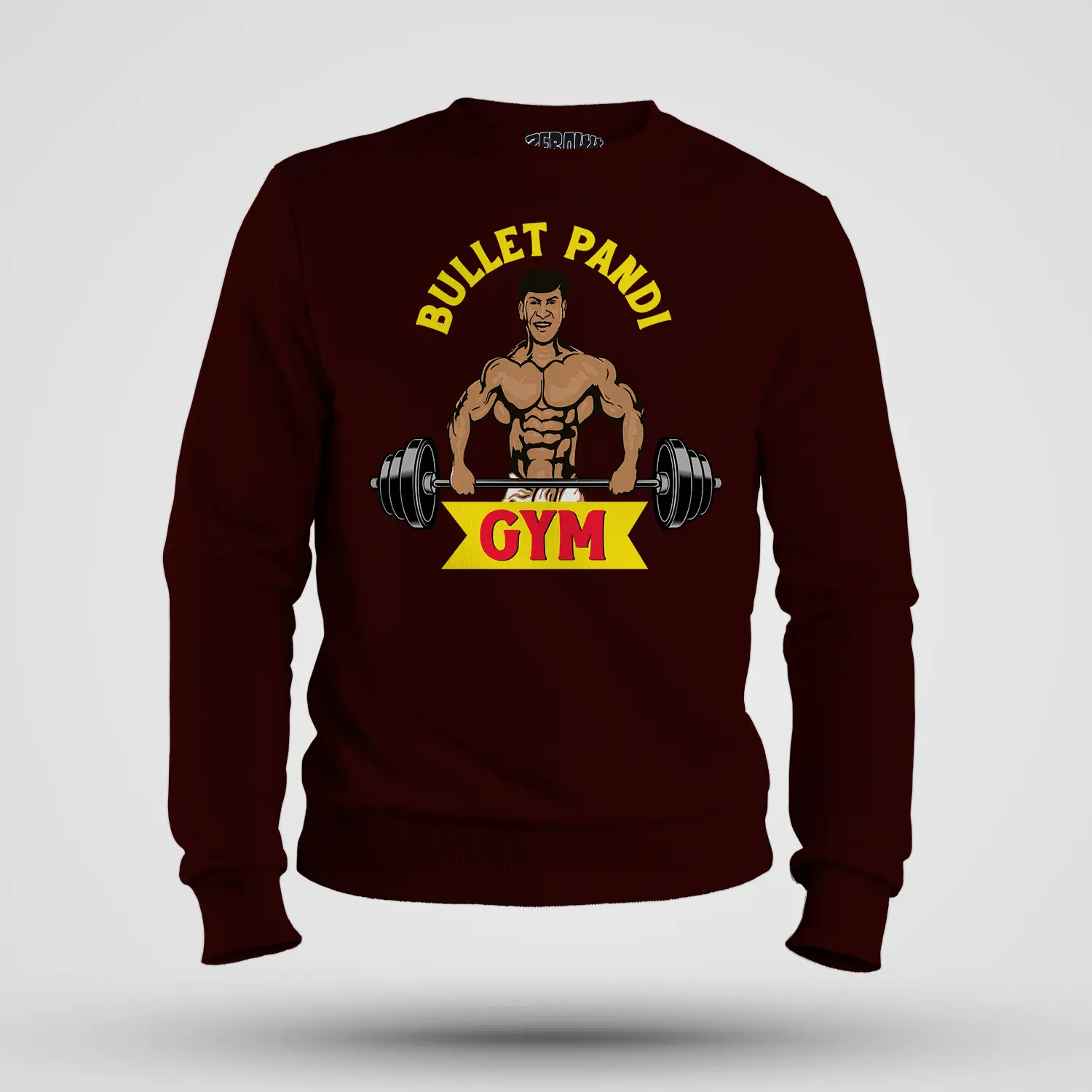 Bullet Pandi Gym Men/Unisex Sweatshirt in Maroon Color