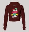 Avan Poi Soldran Referee, Poi Soldran Women's Crop Hoodies in Maroon Color
