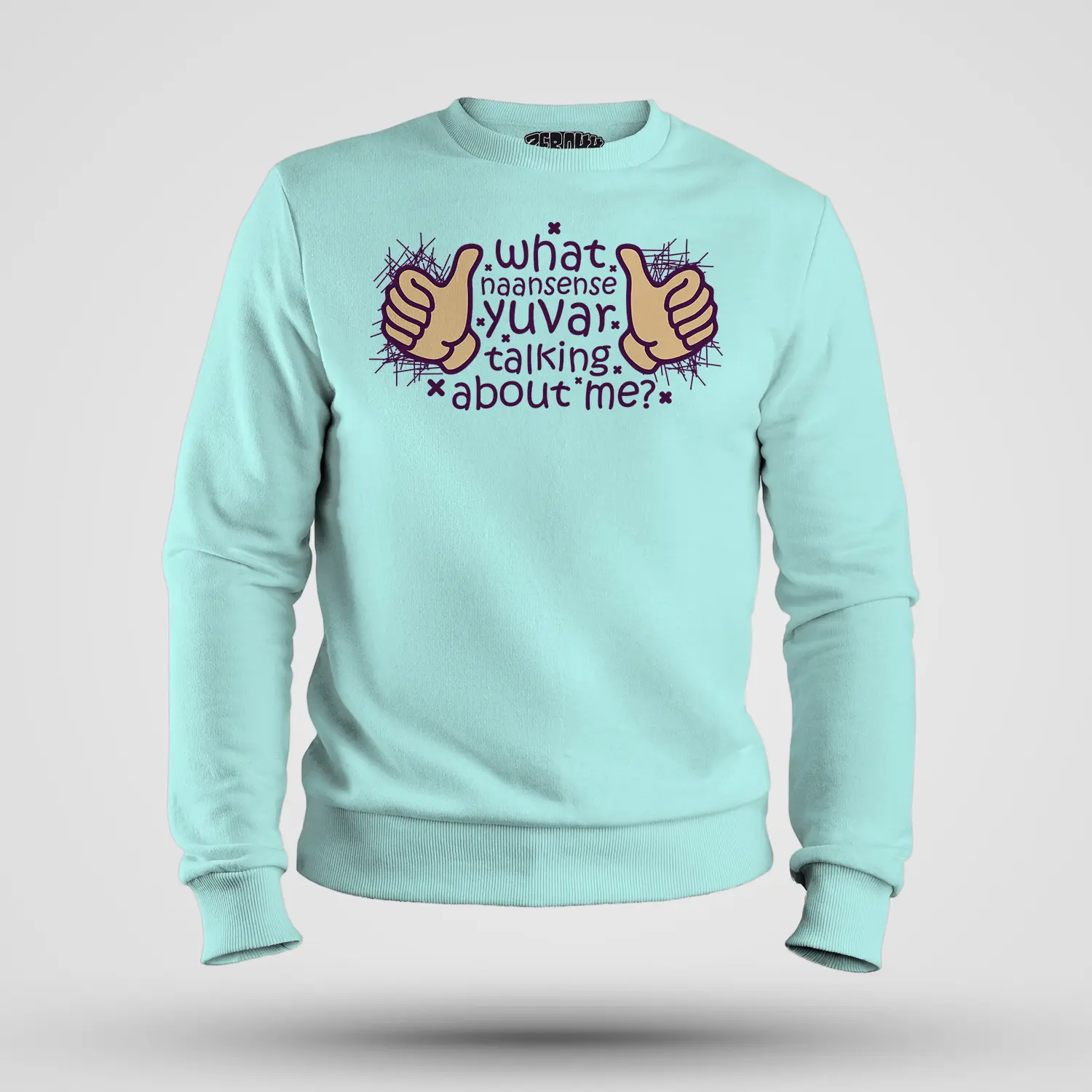 What Naansense Yuvar Talking Me Men/Unisex Sweatshirt in Mint Color