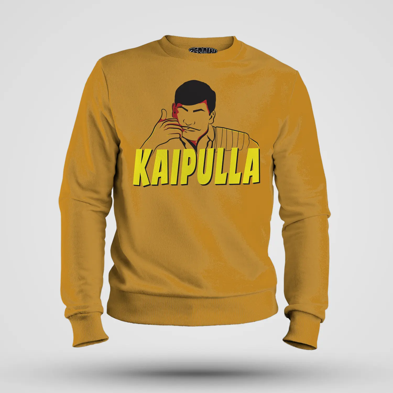 Kaipulla Men/Unisex Sweatshirt in Mustard Yellow Color