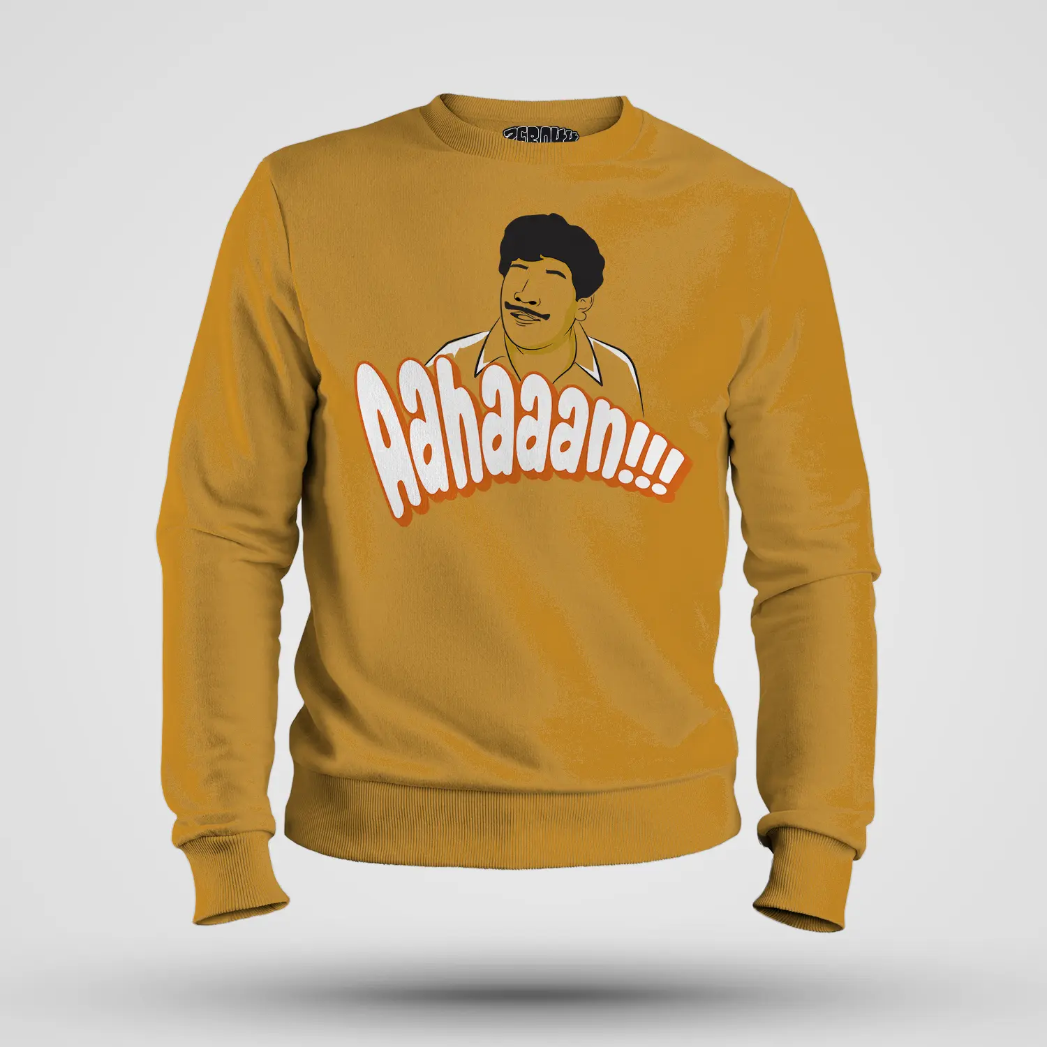 Aahaaan Men/Unisex Sweatshirt in Mustard Yellow Color