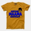 Amitabh Maama Neengala Men/Unisex T-Shirt in Mustard Yellow Color