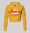 Idhuku Paruthimoota Godown Laye Irundhurkalame Women's Crop Hoodies in Mustard Yellow Color