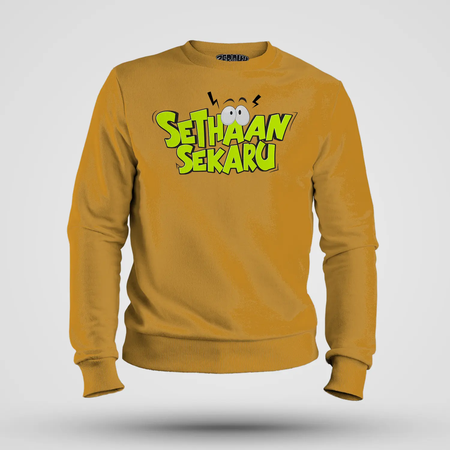 Sethaan Sekaru Men/Unisex Sweatshirt in Mustard Yellow Color