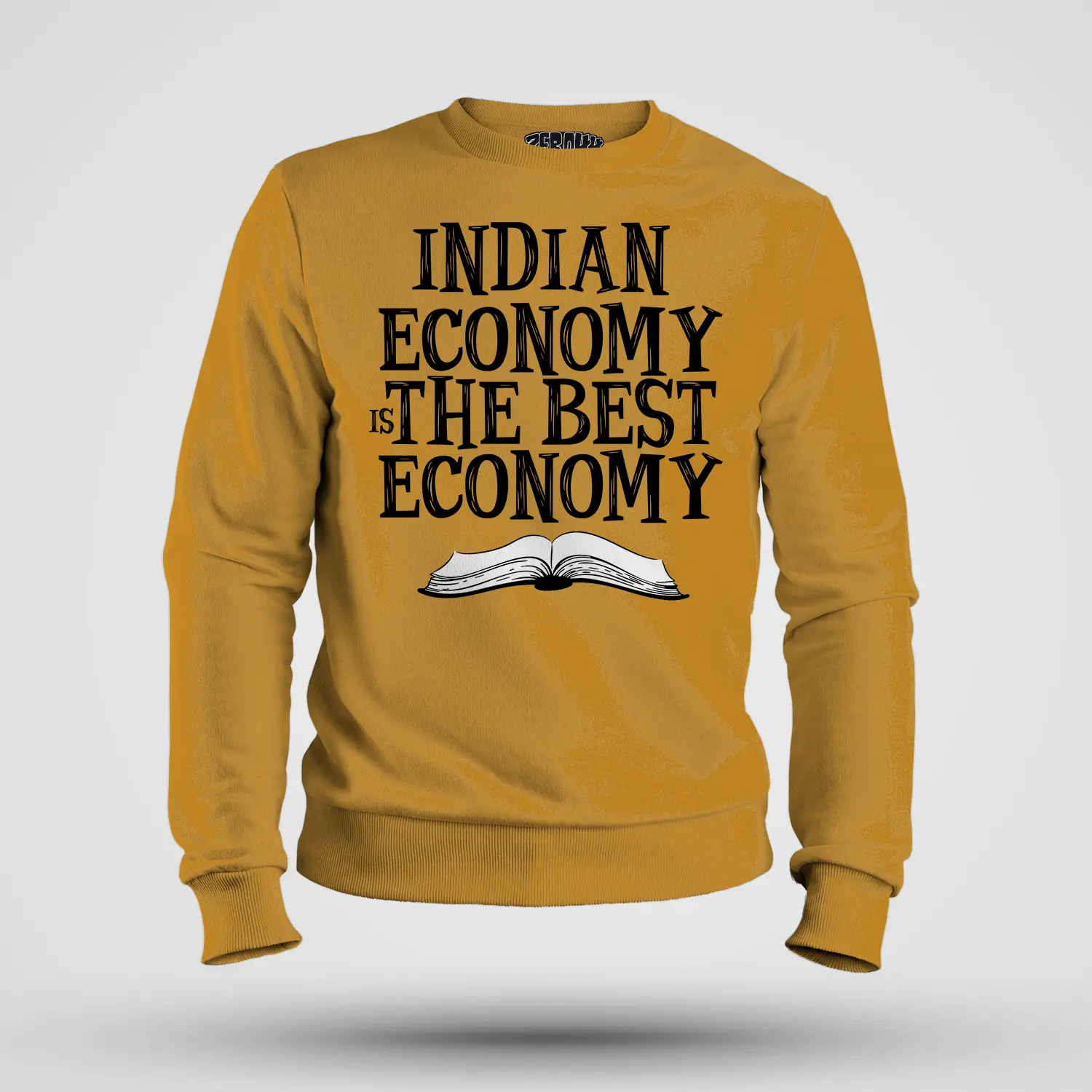 Indian Economy Is The Best Economy Men/Unisex Sweatshirt in Mustard Yellow Color