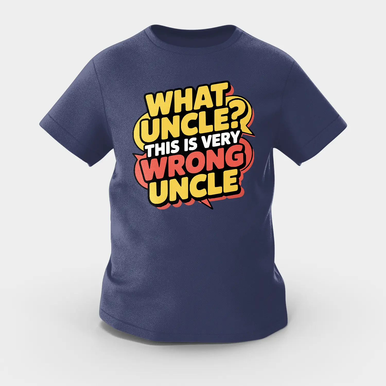 Why Uncle, This Is Very Wrong Uncle Girls Round Neck T-Shirt in Navy Blue Color