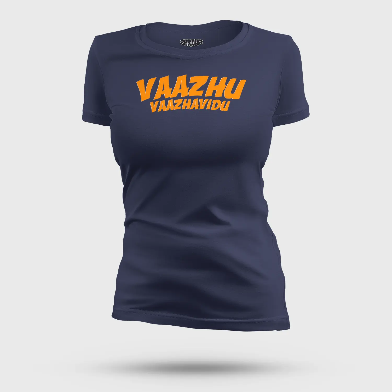 Vaazhu Vaazhavidu Women's T-Shirt in Navy Blue Color