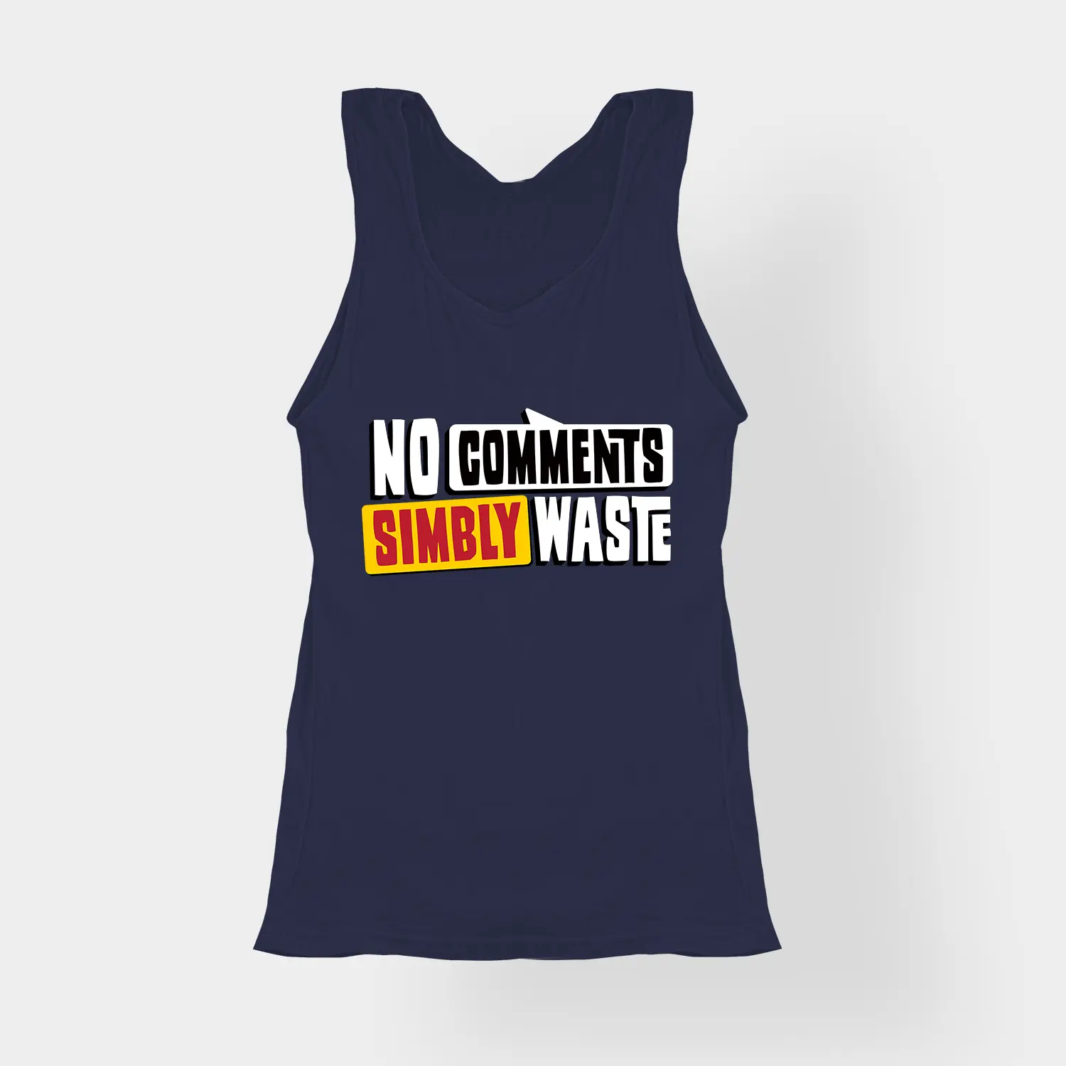No Comments Simbly Waste Women's Tank Top in Navy Blue Color
