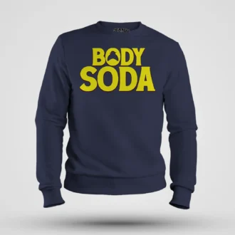 Body Soda Men/Unisex Sweatshirt in Navy Blue Color