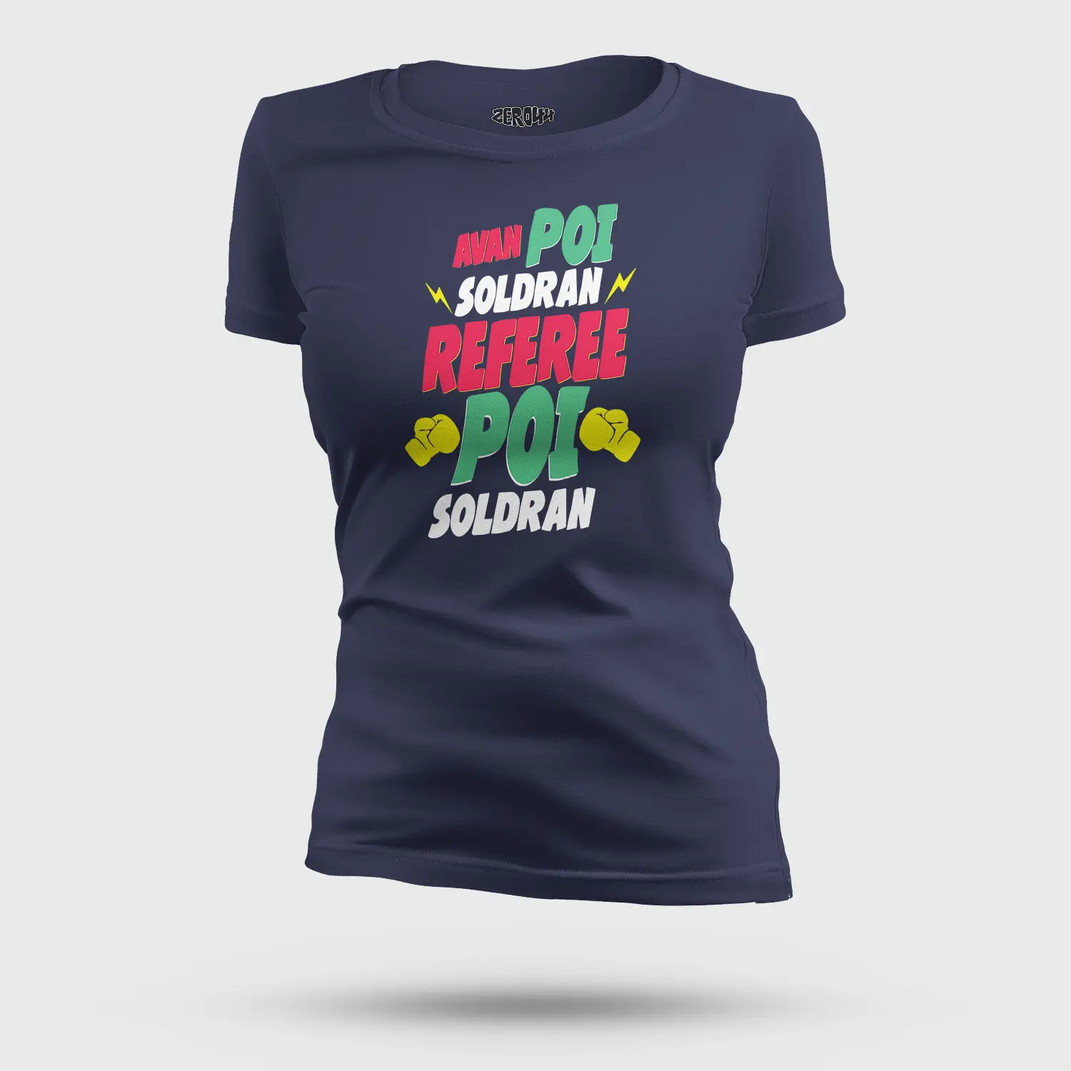 Avan Poi Soldran Referee, Poi Soldran Women's T-Shirt in Navy Blue Color