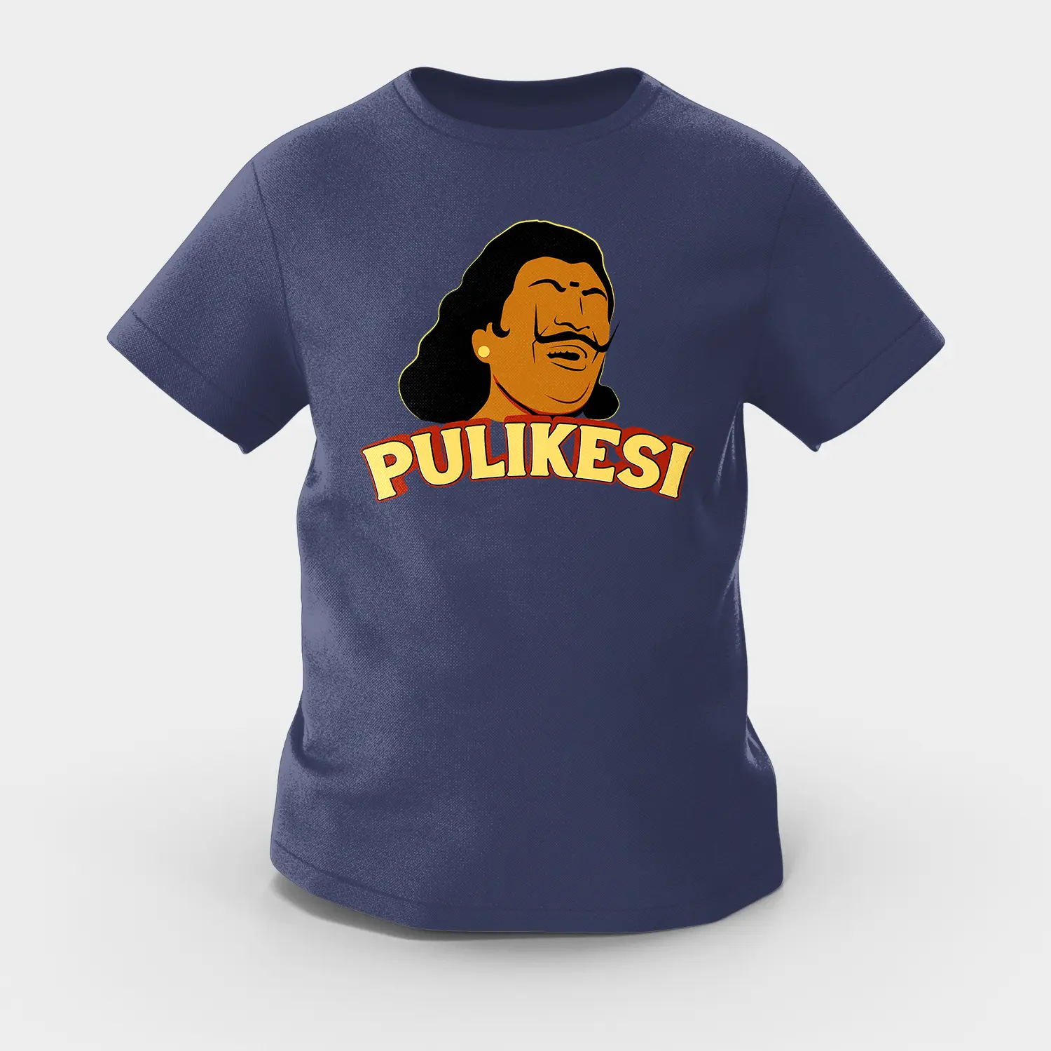 Pulikesi Girls Round Neck T-Shirt in Navy Blue Color