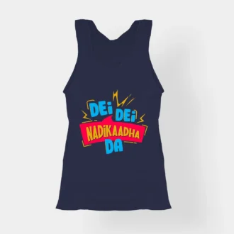 Dei Dei Nadikaadha Da Women's Tank Top in Navy Blue Color